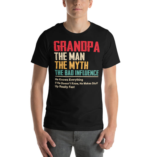 Grandpa The Legend Unisex t-shirt - After Dark Graphix UK